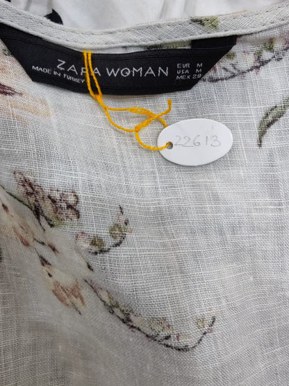 ZARA Printed Linen Top | Relove