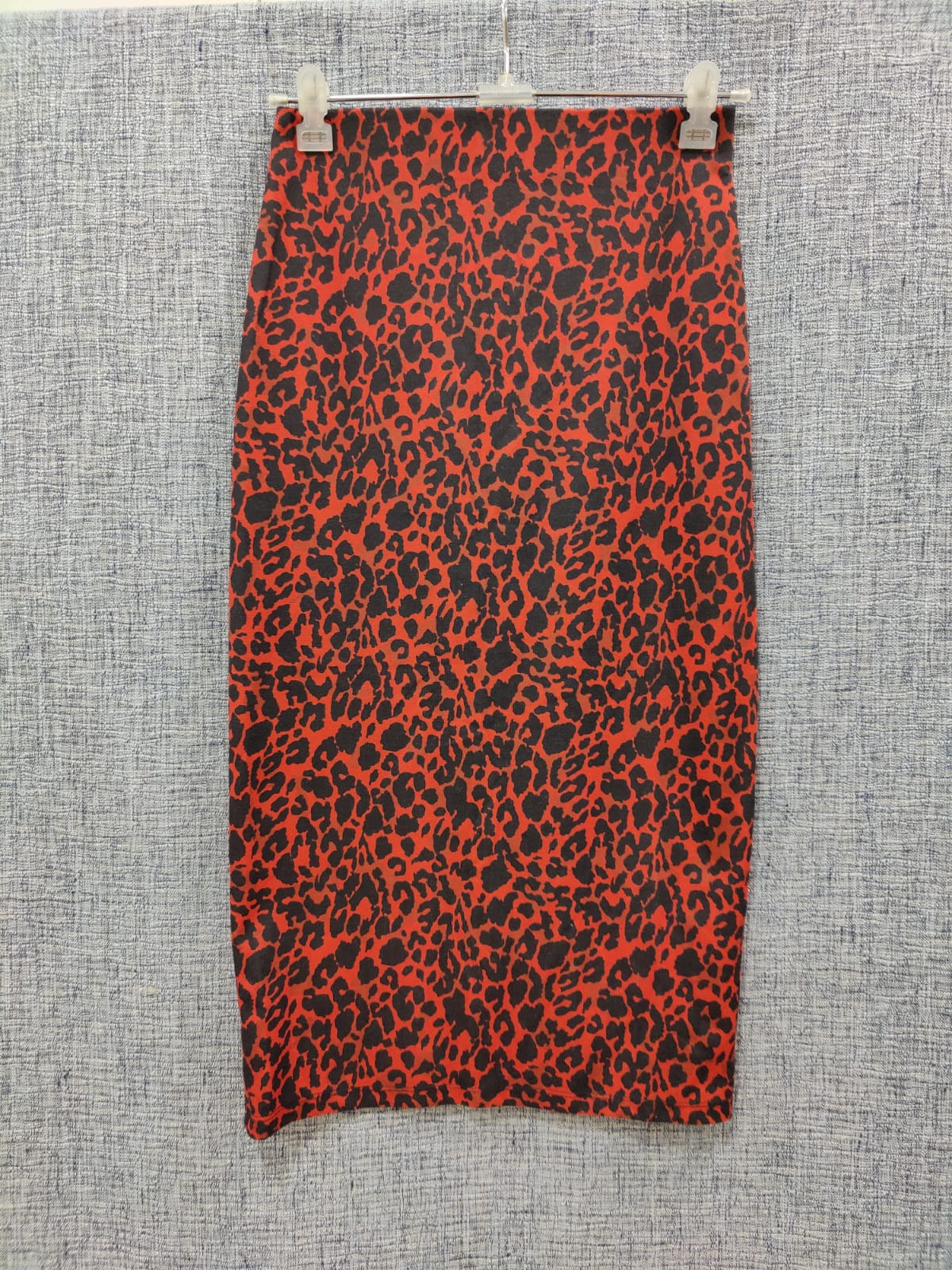 ZARA Dark Orange and Black Leopard Print Skirt | Relove