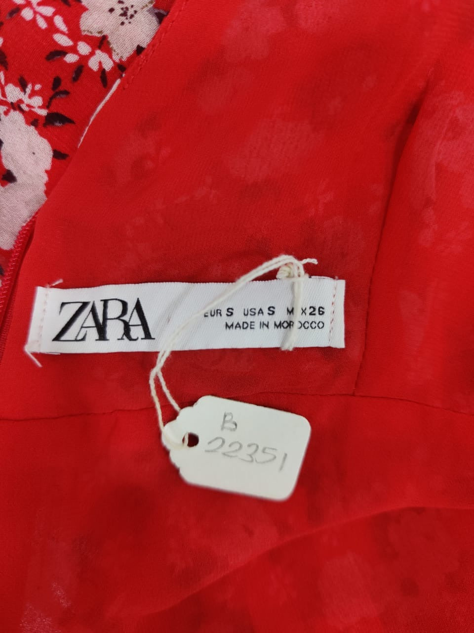 ZARA Red Floral Sleeveless Dress | Relove
