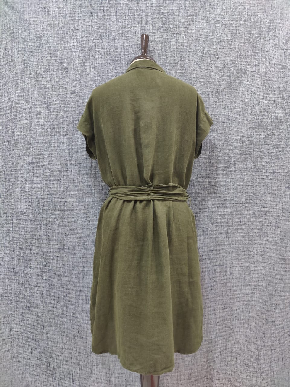 ZARA Dark Green Front Robe Midi Dress | Relove