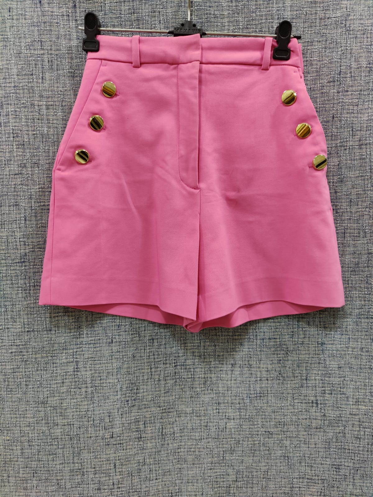 ZARA Pink Shorts With Golden Buttons Shorts | Relove